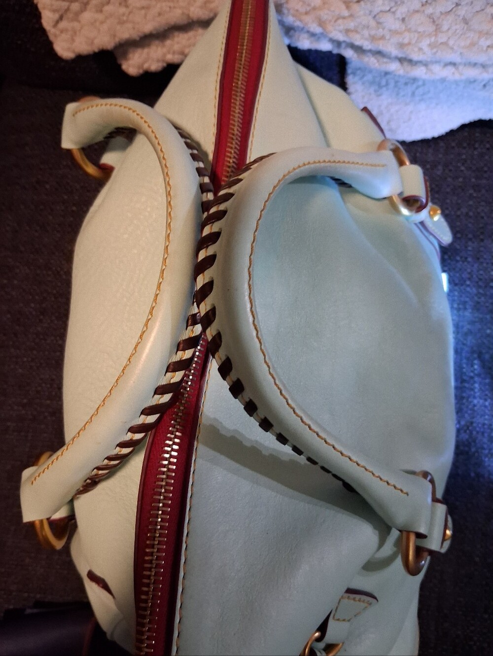 LARGE DOONEY AND BOURKE FLORENTINE SATCHEL - Picture 5 of 16